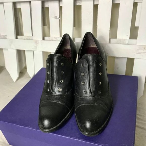 Stewart Weitzman Designer Footwear Black Leather Women's Heel Shoes Spain - Picture 3 of 6